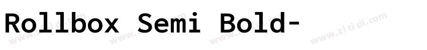 Rollbox Semi Bold字体转换